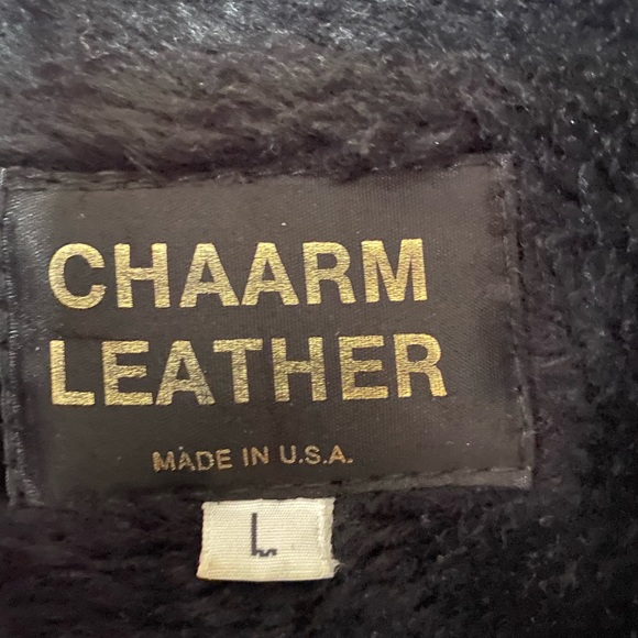 Black Leather jacket size Large - Picture 2 of 4